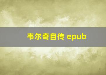 韦尔奇自传 epub